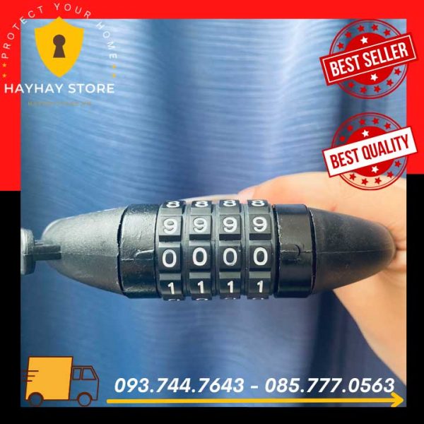 Khóa Dây Cáp ZORO Mật Mã 4 Số