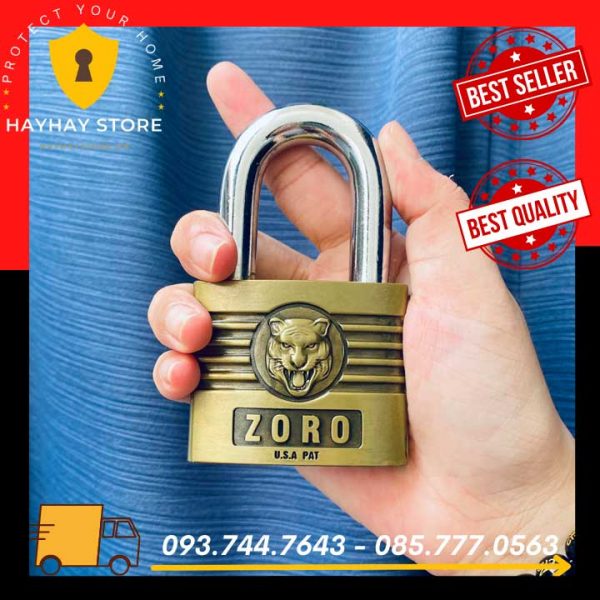 Ổ Khóa Cửa Nhà ZORO Đầu Cọp 6 Phân
