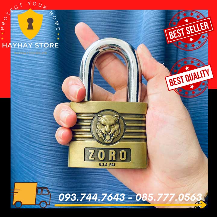 Ổ Khóa Cửa Nhà ZORO Đầu Cọp 6 Phân