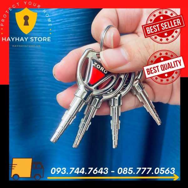 Ổ Khóa Cửa ZORO Báo Động Chìa Đạn