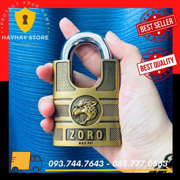 Ổ Khóa Cửa ZORO Đầu Báo Chống Cắt 6 Phân