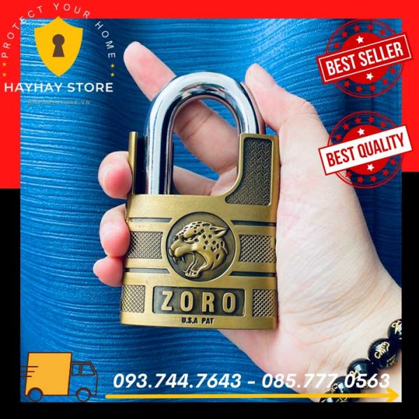 Ổ Khóa Cửa ZORO Đầu Báo Chống Cắt 6 Phân