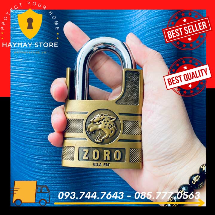 Ổ Khóa Cửa ZORO Đầu Báo Chống Cắt 6 Phân