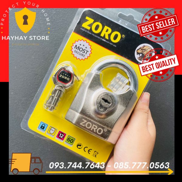 Ổ Khóa Nhà ZORO Báo Động Chìa Đoản
