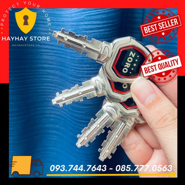 Ổ Khóa Nhà ZORO Báo Động Chìa Đoản