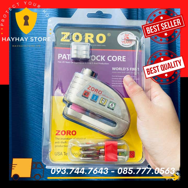 khóa đĩa xe máy có còi hú