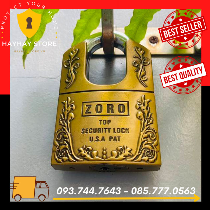 Ổ Khóa Cửa Nhà ZORO Báo Động Chống Cắt 6 Phân