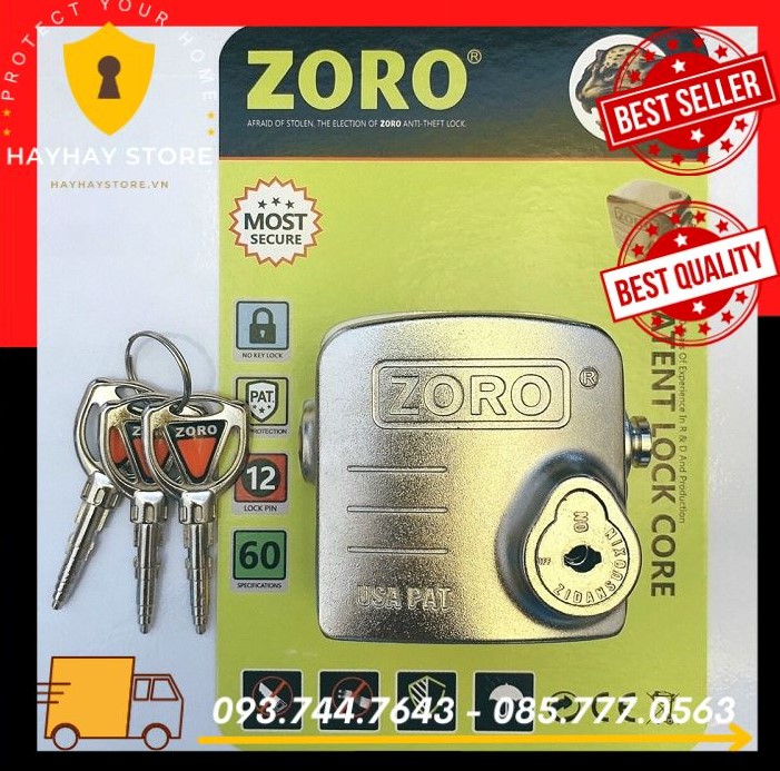 Ổ Khóa Chụp Pat Cửa Zoro Chống Cắt