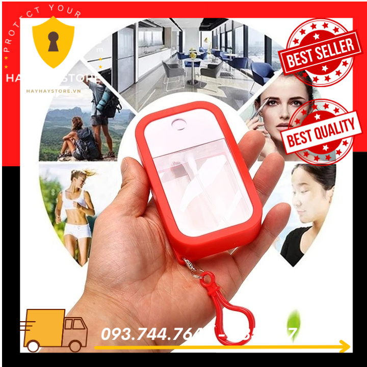 Móc Khóa Chai Xịt Rửa Tay Khử Khuẩn 45ml