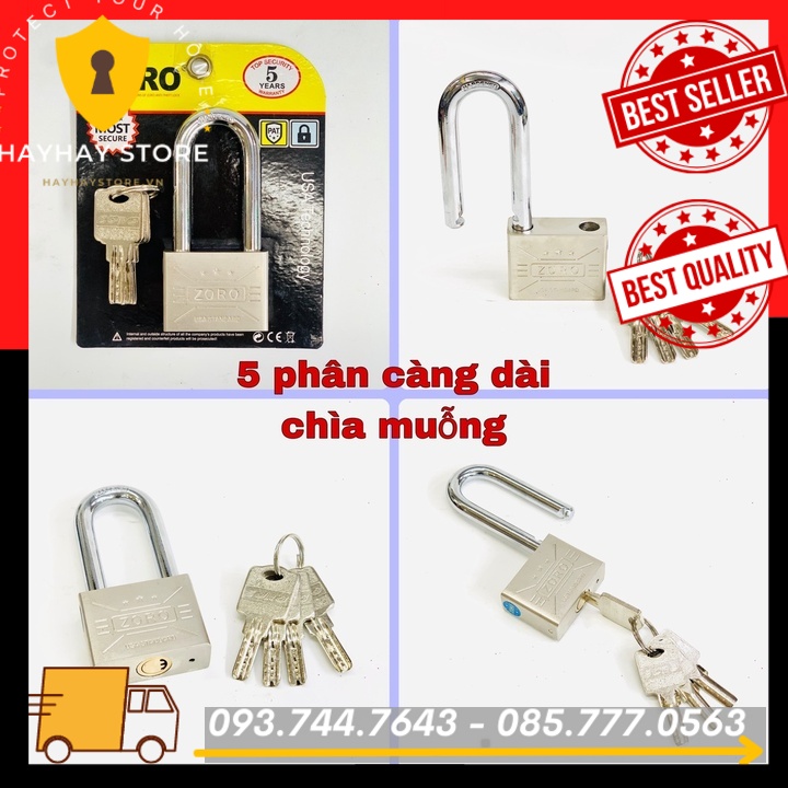 Ổ Khóa Nhà ZORO 5 Phân Càng Dài