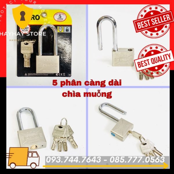 Ổ Khóa Nhà ZORO 5 Phân Càng Dài