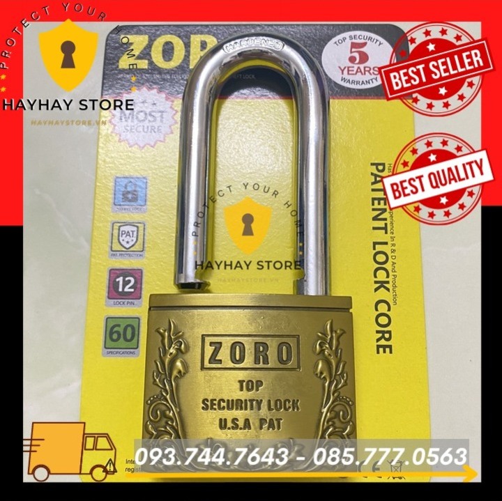 Ổ Khóa Cửa ZORO Bông Lúa Càng Dài