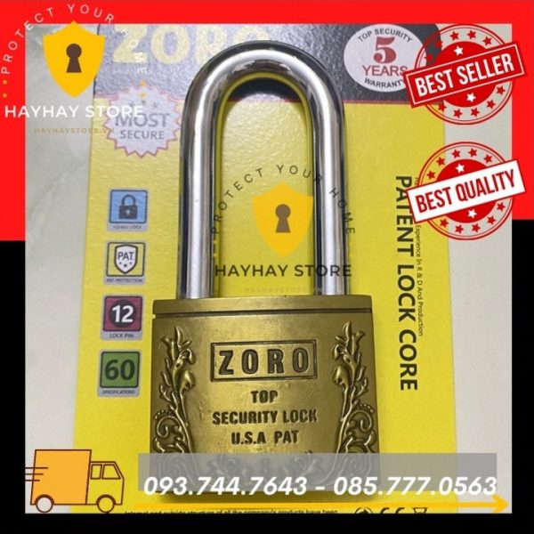 Ổ Khóa Cửa ZORO Bông Lúa Càng Dài