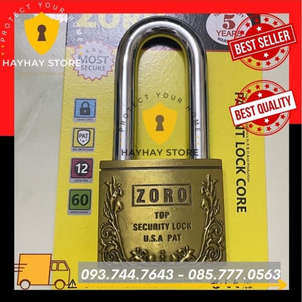 Ổ Khóa Cửa ZORO Bông Lúa Càng Dài