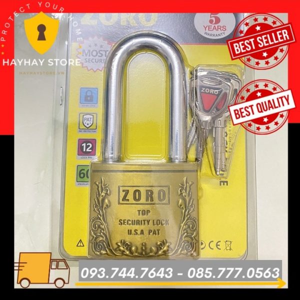 Ổ Khóa Cửa ZORO Bông Lúa Càng Dài