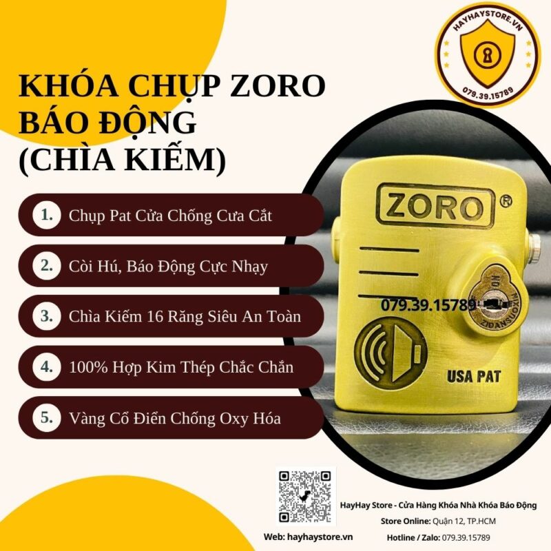 Khóa Chụp Pat Báo Động Chống Trộm